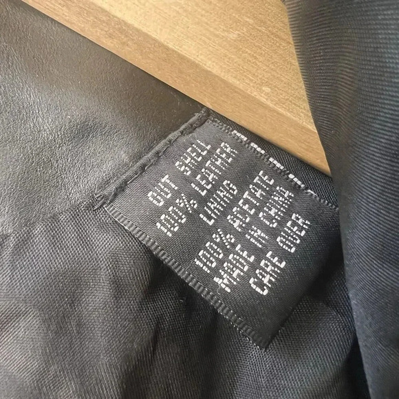 Elements By Vakko Women's Size Medium Jacket Black Leather Long Sleeve - Picture 3 of 4